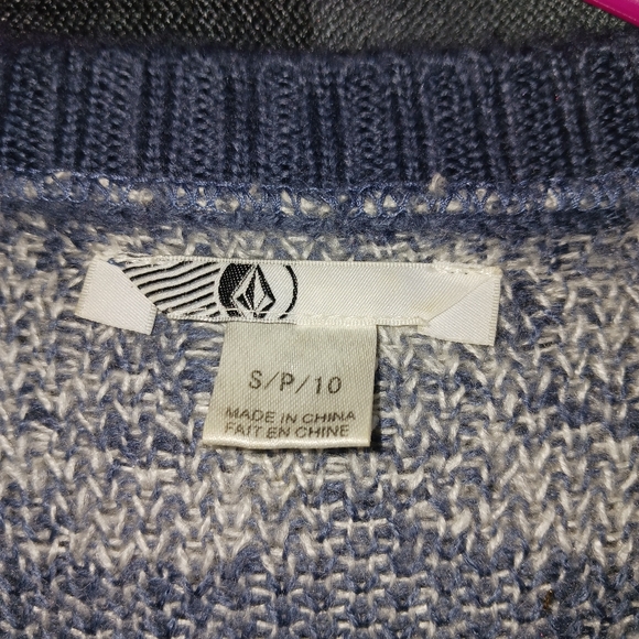 Blue/White Floral Volcom Cardigan | Size S - Picture 3 of 4